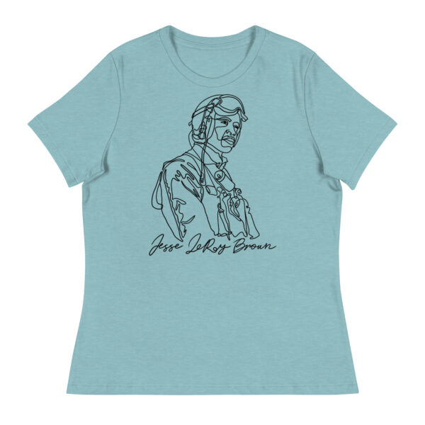 Jesse Leroy Brown: Relaxed White T shirt - Black Logo - Image 2