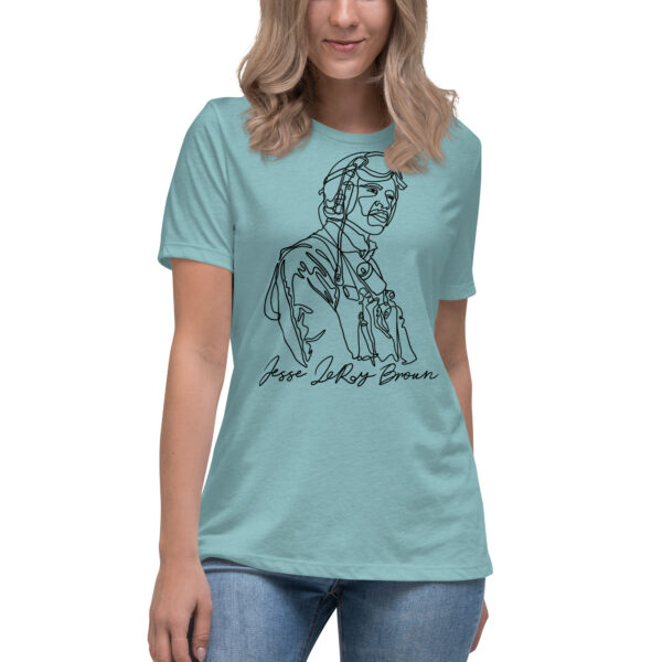 Jesse Leroy Brown: Relaxed White T shirt - Black Logo - Image 9