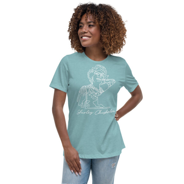 Shirley Chisholm: Relaxed White T shirt - White Logo - Image 12