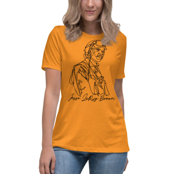 Jesse Leroy Brown: Relaxed White T shirt - Black Logo - Image 8