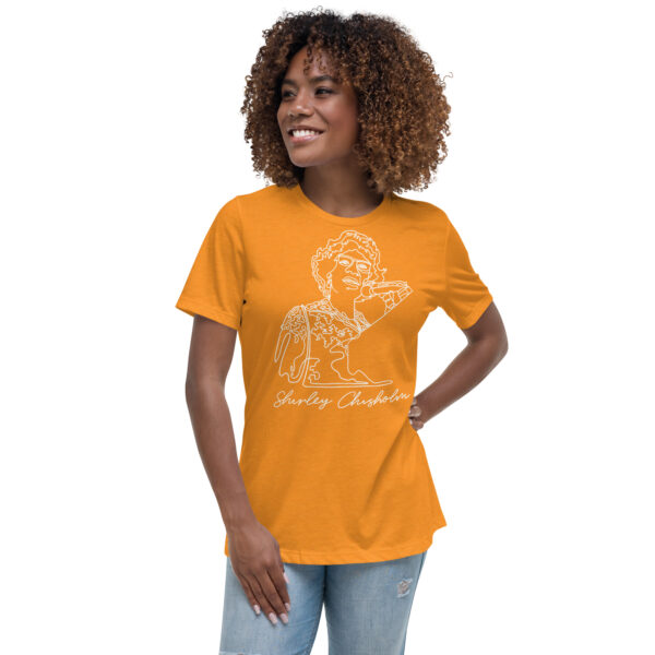 Shirley Chisholm: Relaxed White T shirt - White Logo - Image 11