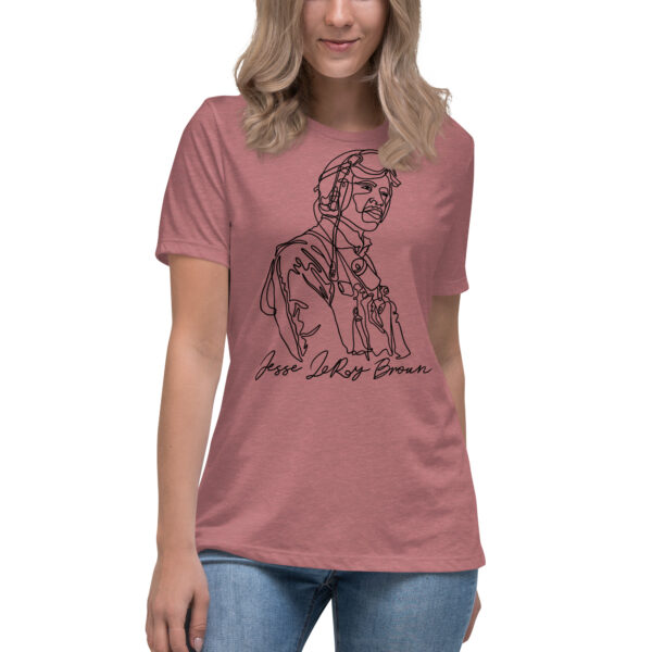 Jesse Leroy Brown: Relaxed White T shirt - Black Logo - Image 6