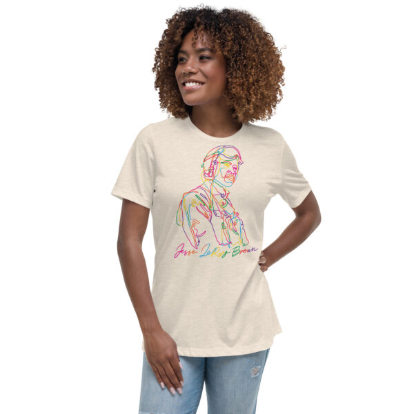 Jesse Leroy Brown: Relaxed White T shirt - Colorful Logo - Image 7