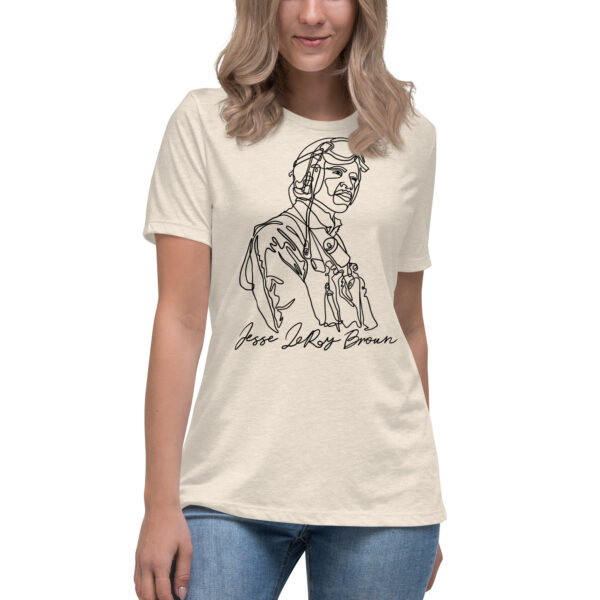 Jesse Leroy Brown: Relaxed White T shirt - Black Logo - Image 13