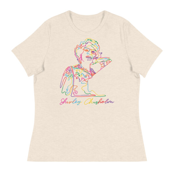 Shirley Chisholm: Relaxed White T shirt - Colorful Logo - Image 7