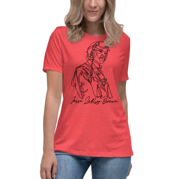 Jesse Leroy Brown: Relaxed White T shirt - Black Logo - Image 4