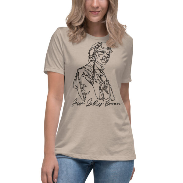 Jesse Leroy Brown: Relaxed White T shirt - Black Logo - Image 11