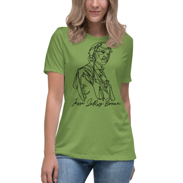 Jesse Leroy Brown: Relaxed White T shirt - Black Logo - Image 7