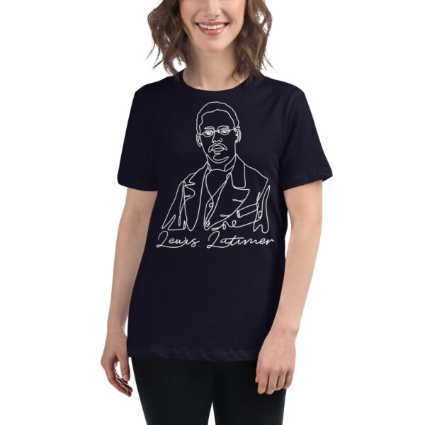 Lewis Latimer: Relaxed T-Shirt - White Logo - Image 3
