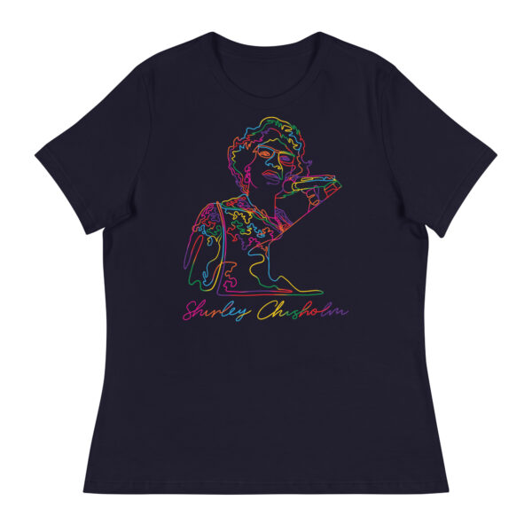 Shirley Chisholm: Relaxed White T shirt - Colorful Logo - Image 3