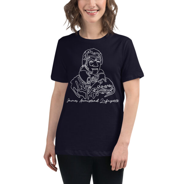 James Armistead Lafayette: Relaxed T-Shirt - White Logo - Image 3