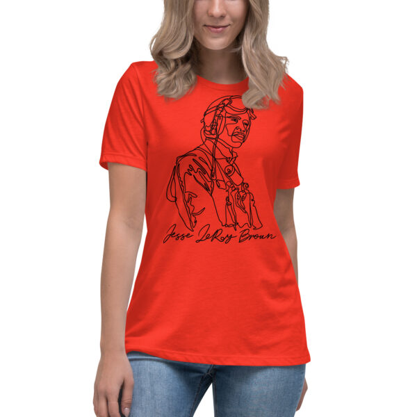 Jesse Leroy Brown: Relaxed White T shirt - Black Logo - Image 3