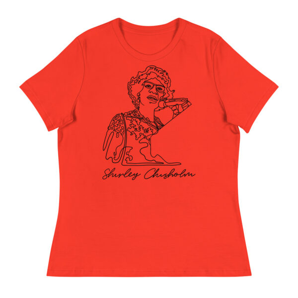 Shirley Chisholm: Relaxed White T shirt - Black Logo - Image 3