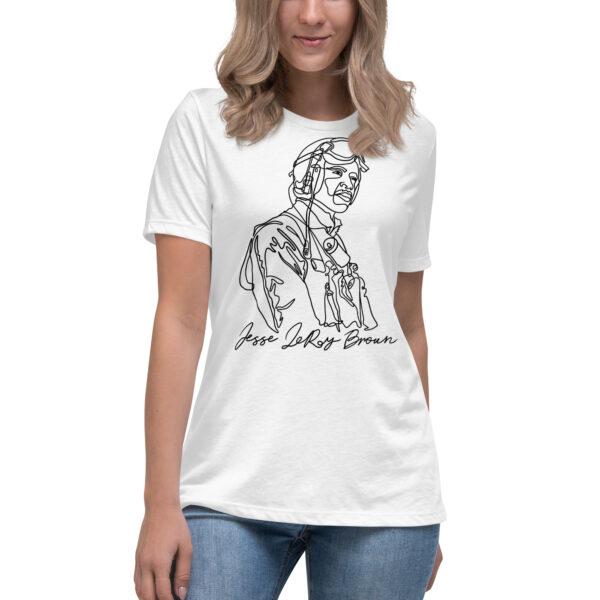 Jesse Leroy Brown: Relaxed White T shirt - Black Logo - Image 15