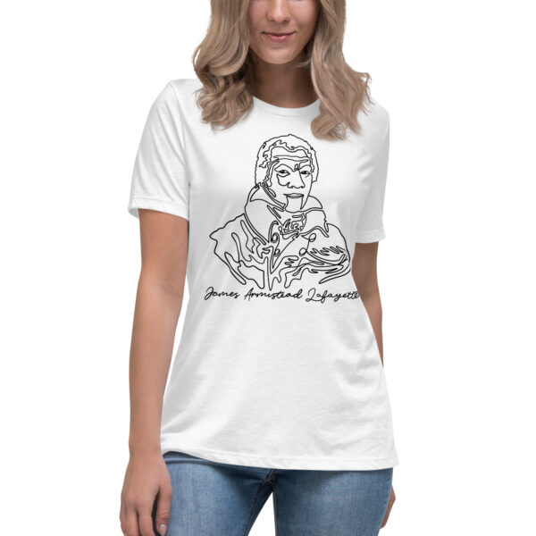 James Armistead Lafayette: Relaxed T-Shirt - Black Logo - Image 15